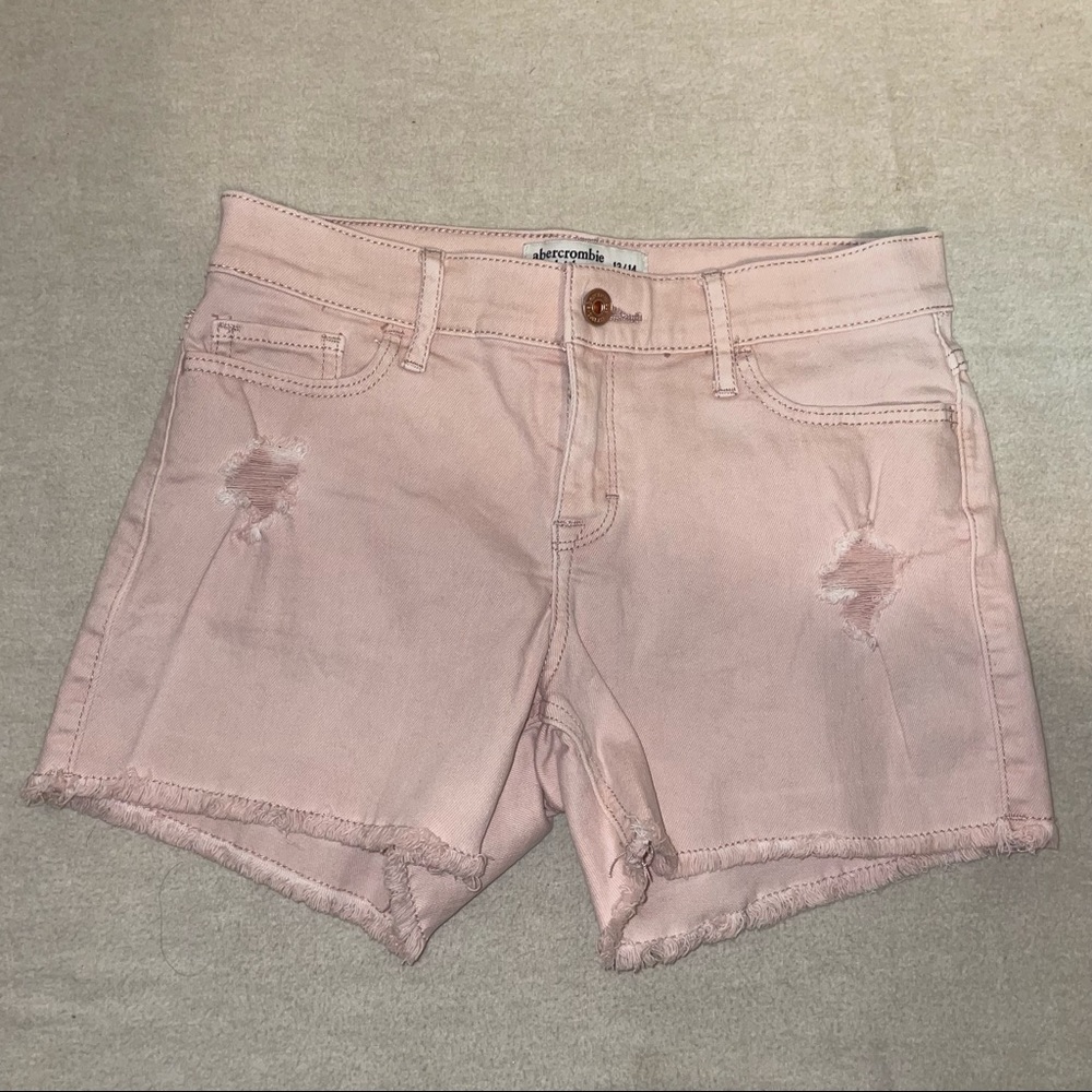 Abercrombie kids Girl Pink Denim‎ MIDI Short Size 13/14